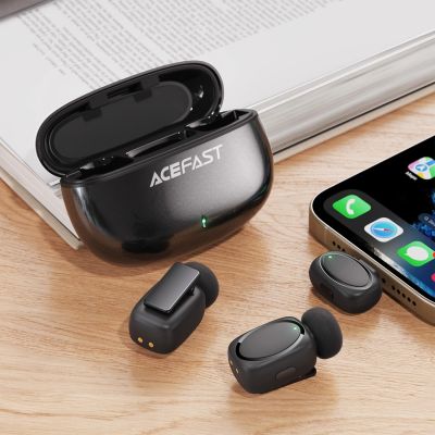 6. Acefast R2 Kabellose Lavalier-Mikrofone - Schwarz