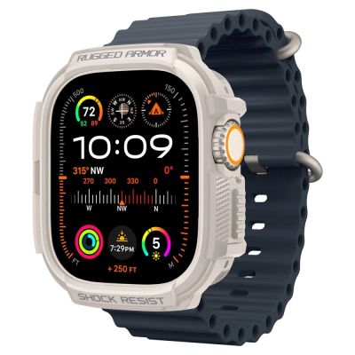3. Spigen Rugged Armor Hülle für Apple Watch Ultra 1/2 (49 mm) – Beige
