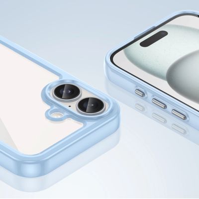 6. Outer Space Case mit Gelrahmen für iPhone 16 – blau