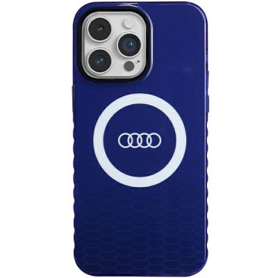 Audi IML Big Logo MagSafe Hülle für iPhone 14 Pro Max – blau