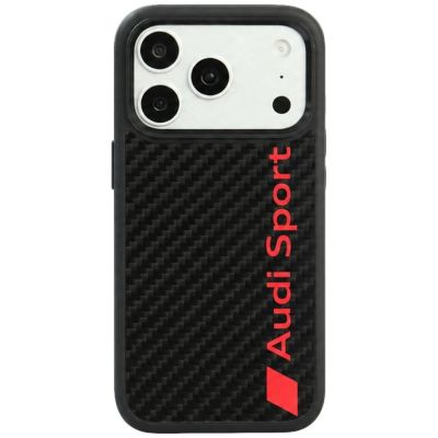 Audi R8 Carbonfaser MagSafe Hülle für iPhone 18 Pro / 17 Pro - Schwarz