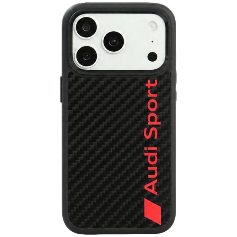 Audi R8 Carbonfaser MagSafe Hülle für iPhone 18 Pro / 17 Pro - Schwarz