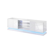 TV-Schrank QIU 200 MDF weiß glänzend/weiß glänzend
