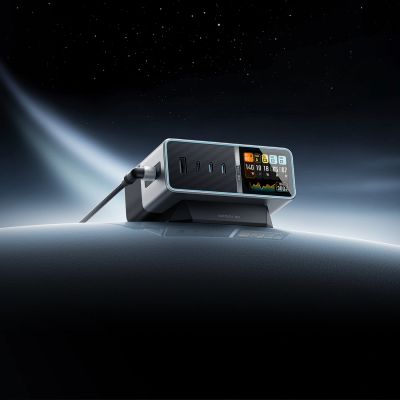 7. Cuktech TA3005U 300W 5-in-1 Ladestation mit Digitalanzeige – Silber