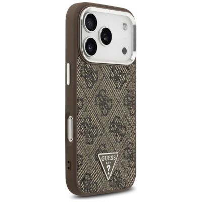 4. Guess 4G Triangle Logo MagSafe Hülle für iPhone 17 Pro - Braun