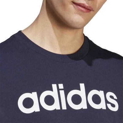 9. adidas Essentials Single Jersey Linear Logo-T-Shirt mit Stickerei M IC9275