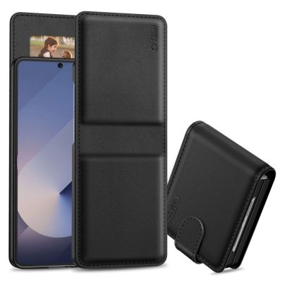 Tech-Protect Wallet Case für Samsung Galaxy Z Flip 7 - Schwarz