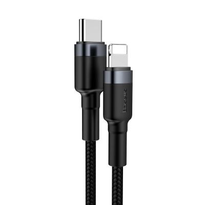 3. Baseus CATLKLF-G1 Lightning – USB-C PD QC-Kabel 18 W 480 Mbit/s 1 m – Schwarz und Grau