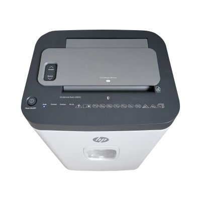 4. HP ONESHRED Auto 200CC Papiervernichter, Weiß und Grau