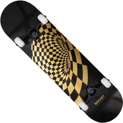 7. Rocket Vortex Foil Gold 8" Skateboard RKT-COM-1553