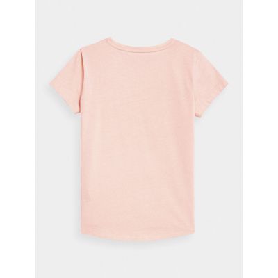 7. Einfarbiges Mädchen-T-Shirt 4F Junior aus 100 % Baumwolle