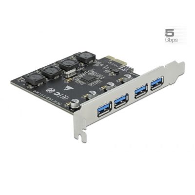2. DeLOCK PCI Express x1 Karte auf 4 x externe USB Typ-A Buchse SuperSpeed USB (USB 3.2 Gen 1)