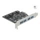 2. DeLOCK PCI Express x1 Karte auf 4 x externe USB Typ-A Buchse SuperSpeed USB (USB 3.2 Gen 1)