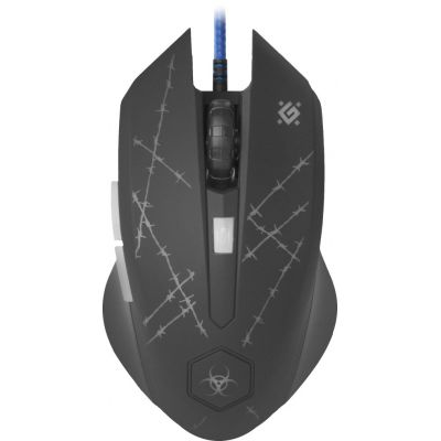 12. DEFENDER FORCED WIRED MOUSE GM-020L 800/1800/2400/3200 DPI 6P + PAD + GAME 52020