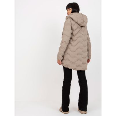 3. Beige Daunen-Winterjacke mit Kapuze (NM-KR-P22-6632-62.00P)