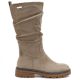 2. Warme Damenstiefel aus geknittertem Wildleder, beige, M.Daszyński SA259-3