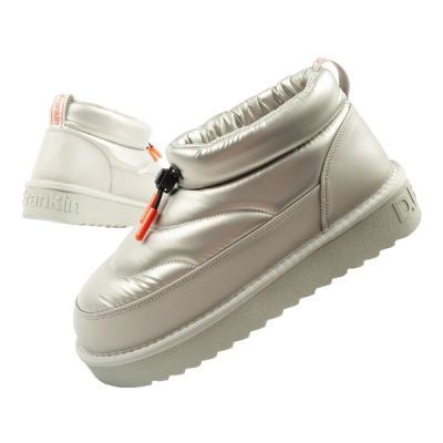 D.Franklin Damen Schneestiefel Winter Modische Isolierte Stiefeletten Silber