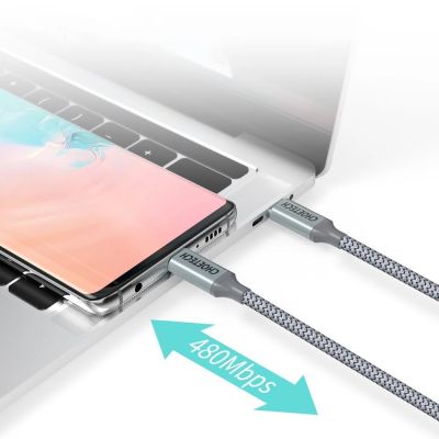 9. Choetech XCC-1002-GY USB-C – USB-C PD QC-Kabel 100 W 5 A 480 Mbit/s 1,8 m – Grau