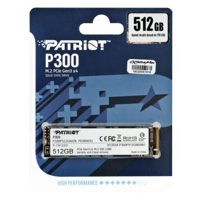 SSD Patriot P300 M.2 PCI-Ex4 NVMe 512 GB 1,7 GB/s