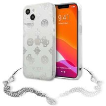 Guess GUHCP13SKPESI iPhone 13 mini 5,4" Silber/Silber Hardcase Peony Chain Collection