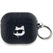 Karl Lagerfeld Monogram Choupette Head Case für AirPods 3 – Schwarz