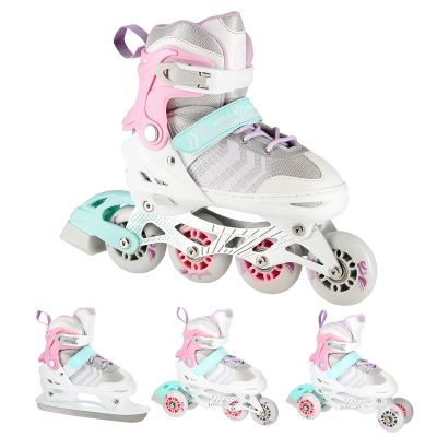 2. NH18192 4in1 PINK GRÖSSE S (29-33) ROLLERSKATING MIT HOCKEYÄRMEL NILS EXTREME