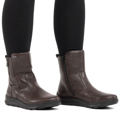 12. Rieker Z0074-25 bequeme braune wasserdichte Damen-Ankle-Boots
