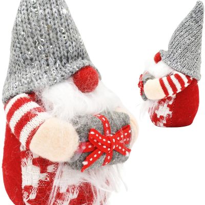 7. Dekorativer Gartenzwerg, 15 cm, grauer Junge