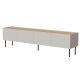 FELLINI TV-Schrank 200x40x52 cm, Kaschmir + geölte Eichenplatte