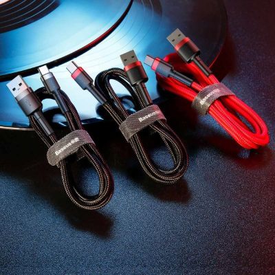 18. BASEUS CAFULE CABLE 2A 2M (ROT-SCHWARZ)