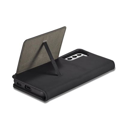8. Magnet Kartenetui für Samsung Galaxy S22+ (S22 Plus) Tasche Wallet Kartenhalter Schwarz