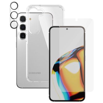 2. PanzerGlass Bundle 3in1 transparente Hülle + Folie + Kameraschutz für Samsung Galaxy S23