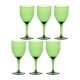 Set mit 6 Acryl-Weingläsern 400 ml, grün