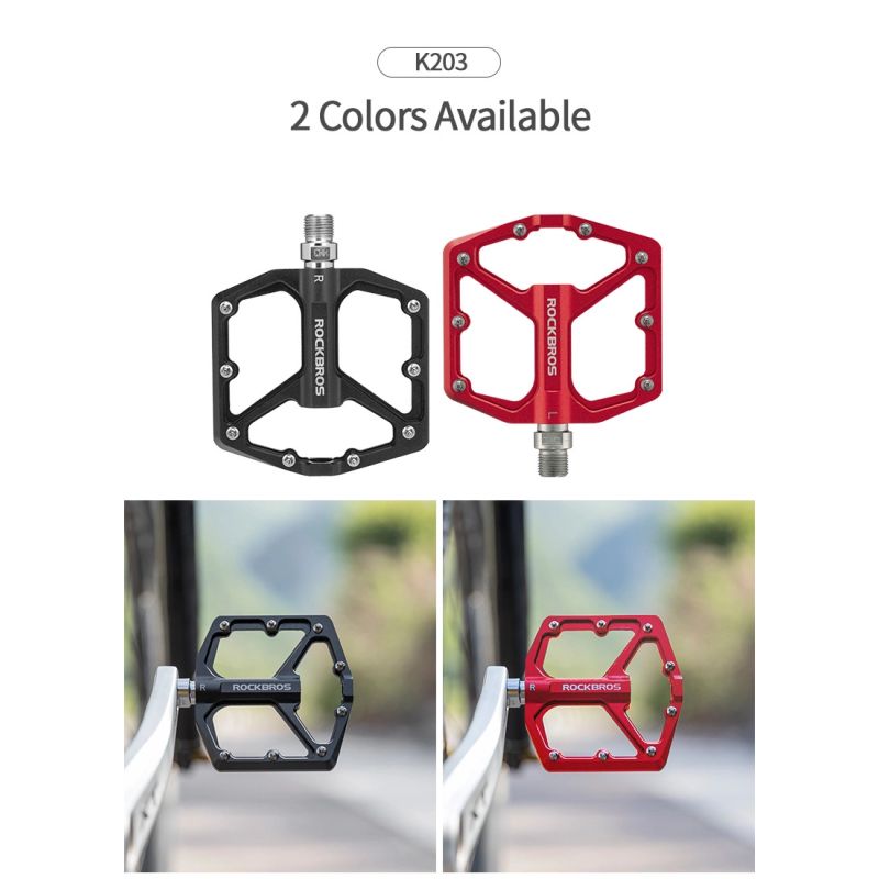 4. Rockbros K203-BK Fahrradpedalset - Schwarz