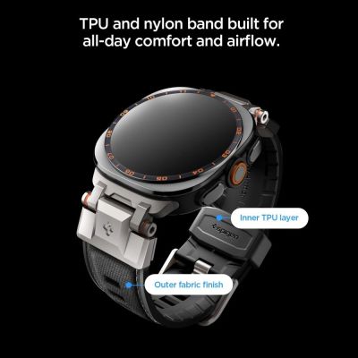 6. Spigen DuraPro Armor Samsung Galaxy Watch Ultra 47mm Armband – Schwarz