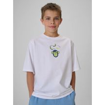 Locker geschnittenes Jungen-T-Shirt mit Aufdruck 4F 4FJRSS26TTSHM4276-10S