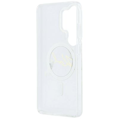 7. Karl Lagerfeld IML KC Script MagSafe Hülle für Samsung Galaxy S26 Ultra - Transparent