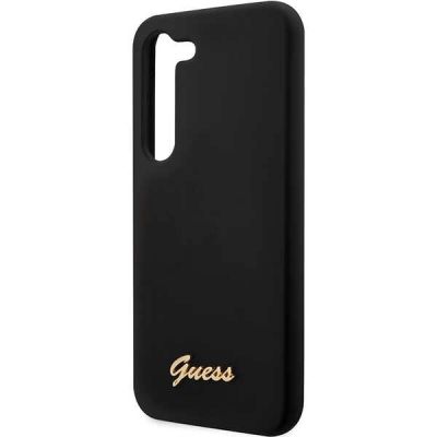 6. Guess GUHCS23SSLSMK S23 S911 schwarz/schwarz Hardcase Silikon Vintage Gold Logo