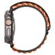 6. Spigen WBF1 Armband für Apple Watch 44 / 45 / 46 / 49 mm - Schwarz und Orange