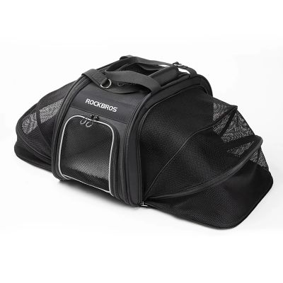 4. Rockbros 30140028001 Transport-Fahrradtasche für Katzen und Hunde – Schwarz