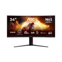 AOC G4 CU34G4ZCA Computermonitor 86,4 cm (34") 3440 x 1440 px Wide Quad HD Schwarz, Rot