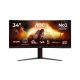AOC G4 CU34G4ZCA Computermonitor 86,4 cm (34") 3440 x 1440 px Wide Quad HD Schwarz, Rot