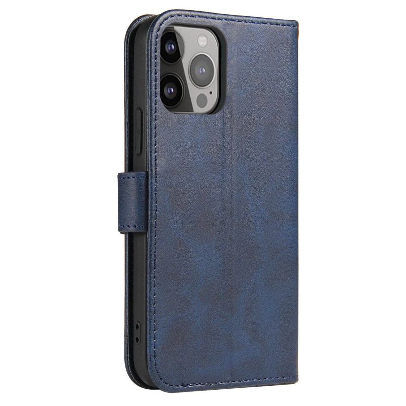 4. Magnethülle für Samsung Galaxy A34 5G Hülle mit Flip Wallet Ständer blau