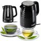 2. ELDOM ELLI WASSERKOCHER, FASSUNGSVERMÖGEN 1,7 L, LEISTUNG 2200 W, SCHWARZ, STREIFEN