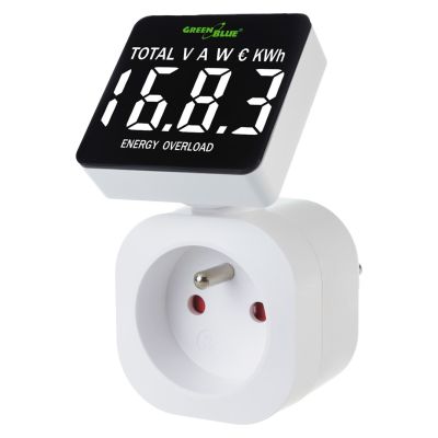 GREENBLUE Energiezähler, Wattmeter, 16 A, max. 3680 W, Speichersicherung GB620 E
