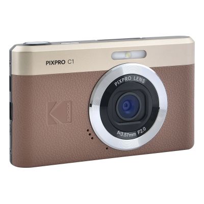 7. Kodak PIXPRO C1BN Digitalkamera, 1/3"-Kompaktkamera, 13 MP CMOS-Sensor, 4160 x 3120 Pixel, Braun