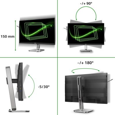 36. Philips Monitor 27B2G5601/00 27" IPS 16:9 60Hz 4ms 2560x1440 300cd/m² HDMI:1 Silber