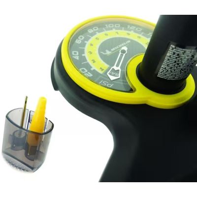 7. Werkstatt-Fahrradpumpe Michelin Manometer