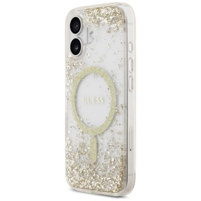 2. Guess Resin Bottom Glitter MagSafe Hülle für iPhone 17 - Gold