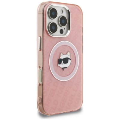 4. Karl Lagerfeld IML Choupette Head Logo MagSafe Hülle für iPhone 16 Pro Max - Pink